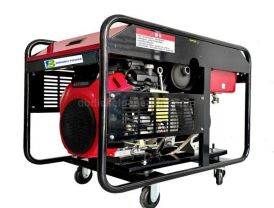 15KW Portable Electric Start Gasoline Generator, Twin-cylinder Air-Cooled