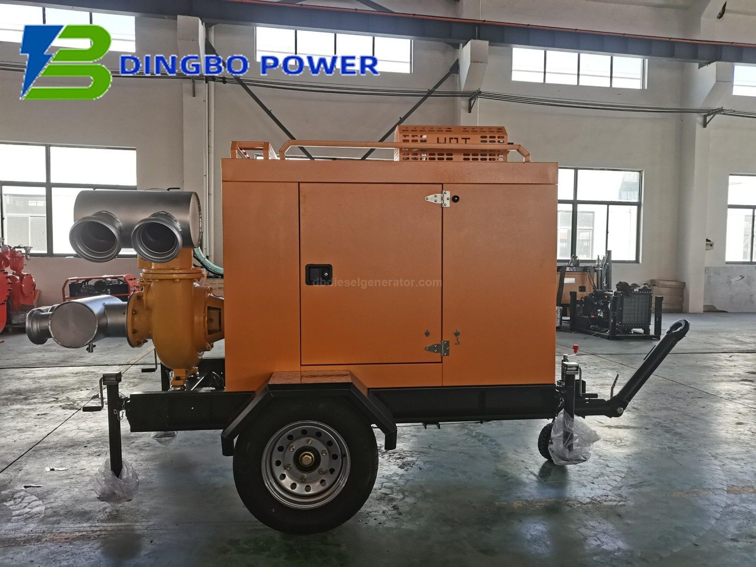 800m³/h Mobile Trailer Weatherproof Strong Self-Priming Pump