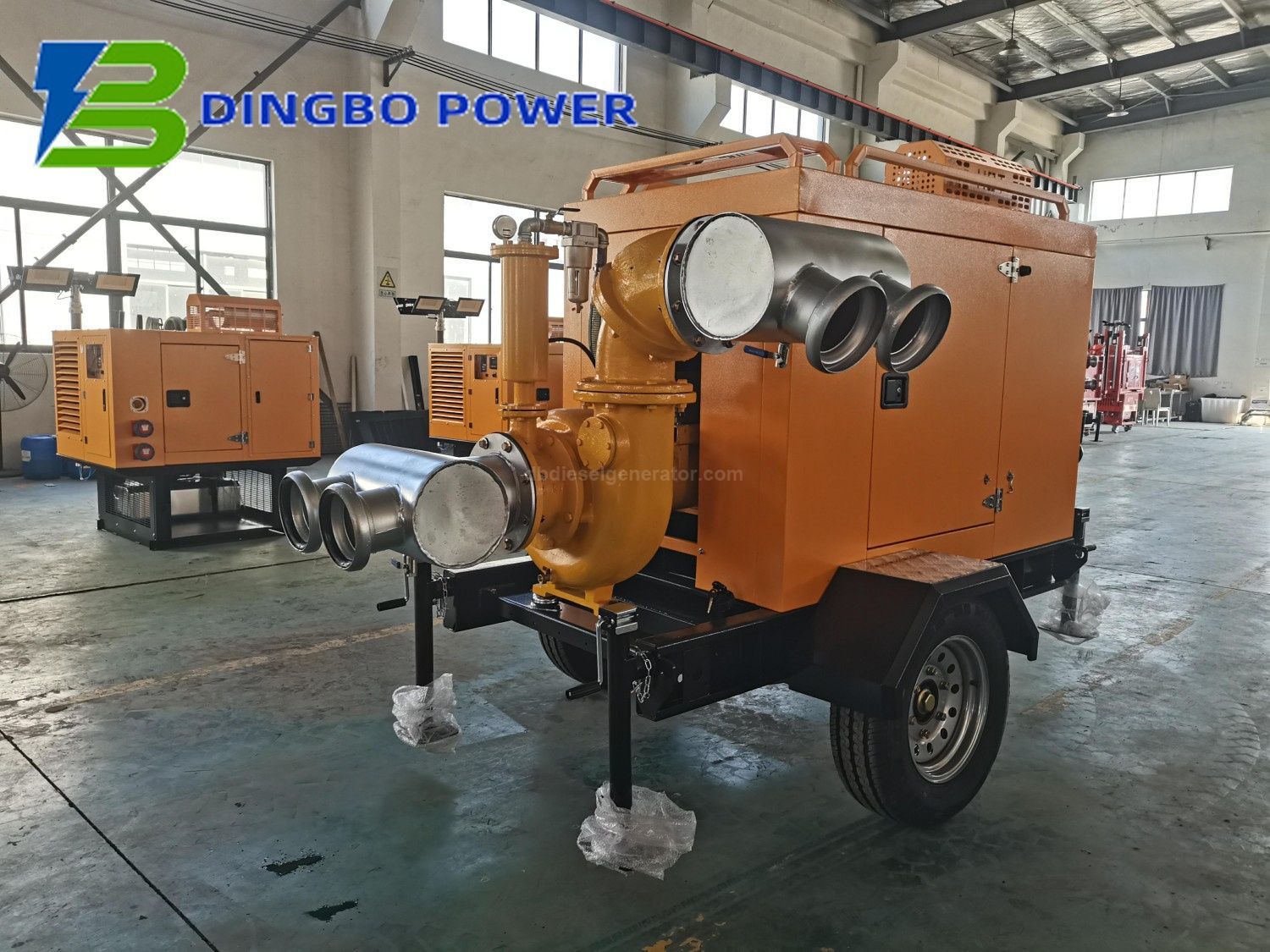800m³/h Mobile Trailer Weatherproof Strong Self-Priming Pump