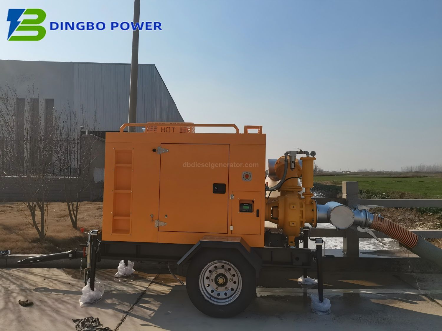 800m³/h Mobile Trailer Weatherproof Strong Self-Priming Pump