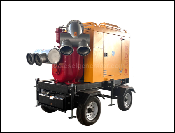 DB1000QZ-25T 1000m3/h Mobile Trailer Diesel Engine Water Pump