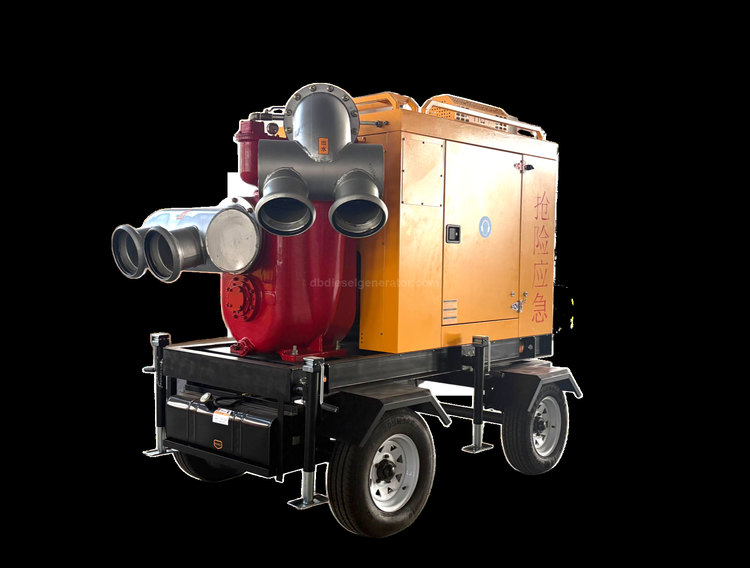 DB1000QZ-25T 1000m3/h Mobile Trailer Diesel Engine Water Pump